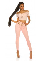 Trendy Skinny Jeans in pastel colours Coral